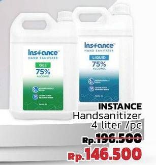 Promo Harga INSTANCE Hand Sanitizer Liquid Spray 4000 ml - LotteMart