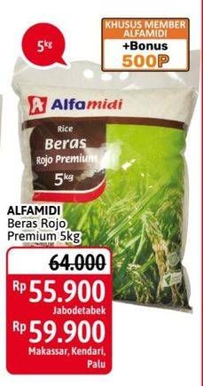 Promo Harga Alfamidi Beras Rojo Premium 5000 gr - Alfamidi