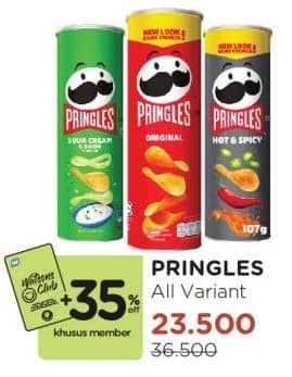 Promo Harga Pringles Potato Crisps All Variants 42 gr - Watsons