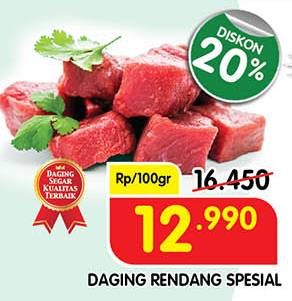 Promo Harga Daging Rendang Sapi per 100 gr - Superindo