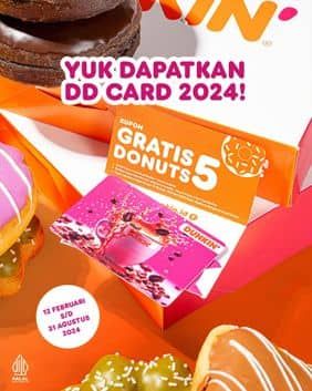 Promo Harga Gratis 5 Donut  - Dunkin Donuts
