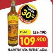 Promo Harga Madu Nusantara Madu Super 650 ml - Superindo