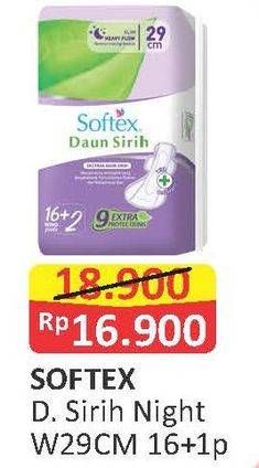 Promo Harga Softex Daun Sirih 29cm 18 pcs - Alfamart