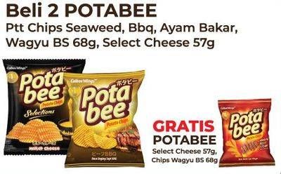 Promo Harga POTABEE Snack Potato Chips Seaweed, BBQ, Ayam Bakar, Wagyu Beef Steak, Select Cheese 57 gr - Alfamart
