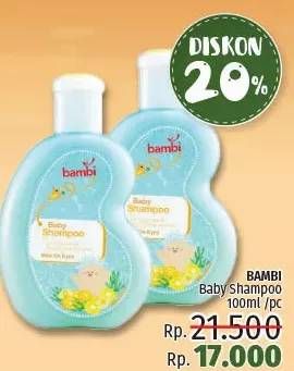 Promo Harga BAMBI Baby Shampoo 100 ml - LotteMart