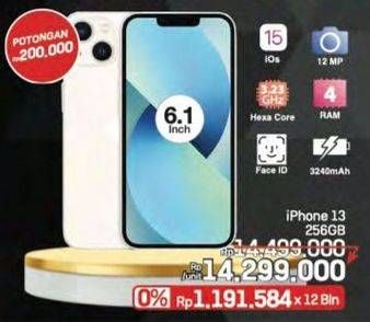 Promo Harga Apple iPhone 13 256 GB  - LotteMart