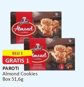 Promo Harga PAROTI Almond Cookies Box 51 gr - Alfamart