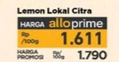 Promo Harga Lemon Lokal Citra per 100 gr - Carrefour