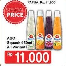 Promo Harga ABC Syrup Squash Delight All Variants 460 ml - Hypermart