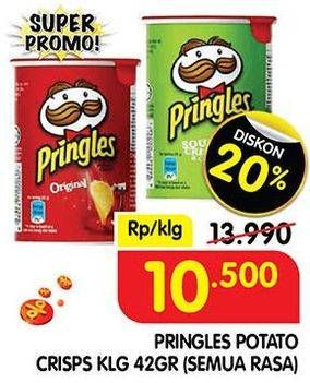 Promo Harga Pringles Potato Crisps All Variants 42 gr - Superindo