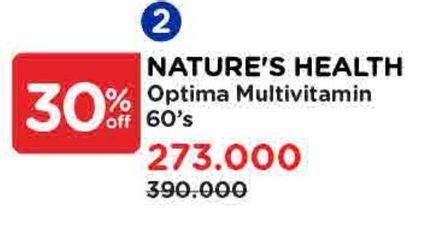 Promo Harga Natures Health Optima Multivitamin 60 pcs - Watsons
