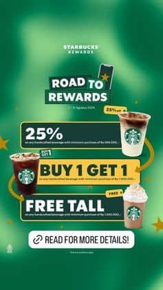 Promo Harga Road to Rewards  - Starbucks