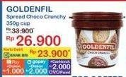 Promo Harga Goldenfil Selai Choco Crunchy 350 gr - Indomaret