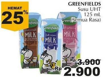 Promo Harga GREENFIELDS UHT All Variants 125 ml - Giant