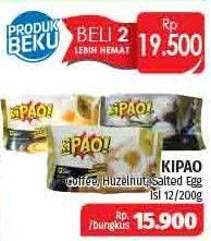 Promo Harga KIPAO Bakpao Coffee, Huzelnut, Salted Egg 200 gr - Lotte Grosir