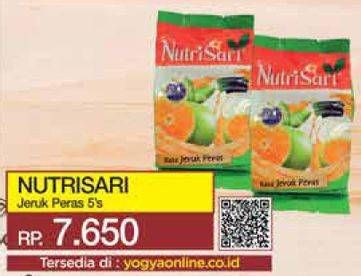 Promo Harga NUTRISARI Powder Drink Jeruk Peras per 5 sachet 14 gr - Yogya
