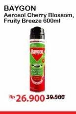 Promo Harga BAYGON Insektisida Spray Cherry Blossom, Fruity Breeze 600 ml - Alfamart