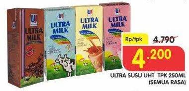 Promo Harga ULTRA MILK Susu UHT All Variants 250 ml - Superindo