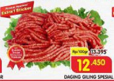 Promo Harga Daging Giling Sapi Spesial per 100 gr - Superindo