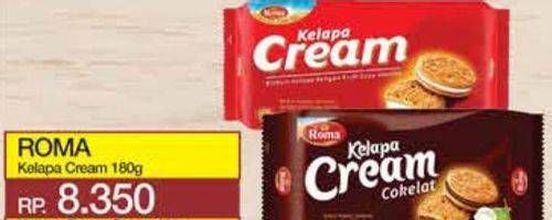 Promo Harga ROMA Kelapa Cream Cokelat, Susu Vanila 180 gr - Yogya