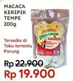 Promo Harga MACACA Keripik Tempe 200 gr - Indomaret