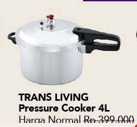 Promo Harga TRANSLIVING Pressure Cooker 4 ltr - Carrefour