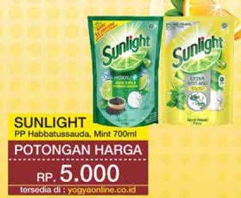 Promo Harga SUNLIGHT Pencuci Piring Higienis Plus With Habbatussauda, Anti Bau With Daun Mint 755 ml - Yogya