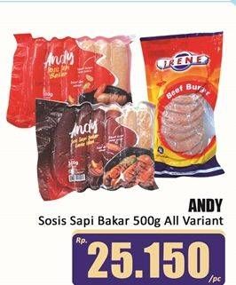 Promo Harga Andy Sosis Bakar All Variants 500 gr - Hari Hari