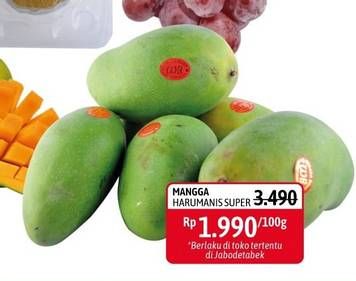Promo Harga Mangga Harum Manis Super per 100 gr - Alfamidi
