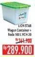 Promo Harga LION STAR Wagon Container + Roda VCH-20 100 ltr - Hypermart