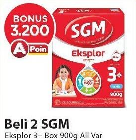 Promo Harga SGM Eksplor 3+ Susu Pertumbuhan All Variants 900 gr - Alfamart