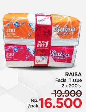 Promo Harga Raisa Facial Tissue per 2 bag 200 sheet - Lotte Grosir