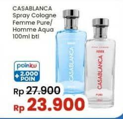 Promo Harga Casablanca Spray Cologne Glass Femme Pure, Homme Aqua 100 ml - Indomaret