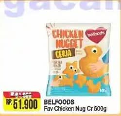 Promo Harga Belfoods Nugget Chicken Nugget Ceria 500 gr - Alfamart