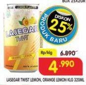 Promo Harga Lasegar Twist Larutan Penyegar Lemon, Orange Lemon 320 ml - Superindo