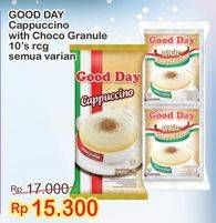 Promo Harga Good Day Instant Coffee 3 in 1 Cappucino Choco Granule per 10 sachet - Indomaret
