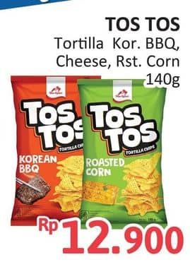 Promo Harga Tos Tos Snack Korean BBQ, Roasted Corn, Tortilla Nacho Cheese 145 gr - Alfamidi