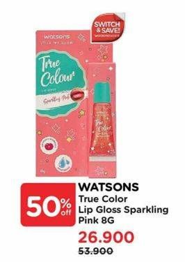 Promo Harga Watsons True Color Lip Gloss Sparkling 8 gr - Watsons