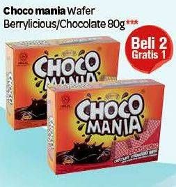 Promo Harga CHOCO MANIA Wafer Berrylicious, Chocolate per 2 box 80 gr - Carrefour
