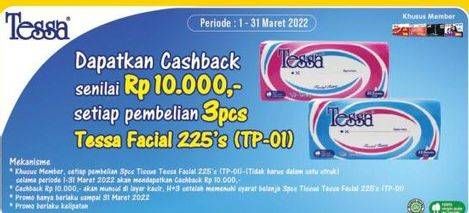 Promo Harga TESSA Facial Tissue GRAFIS TP01 225 pcs - Alfamart