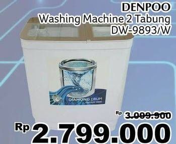 Promo Harga DENPOO DW-9893 Washing Machine  - Giant