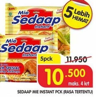 Promo Harga SEDAAP Mie Kuah per 5 pcs - Superindo