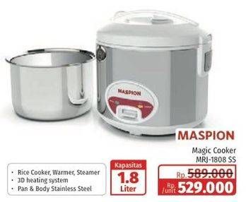 Promo Harga Maspion MRJ-1808/MS SS 1800 ml - Lotte Grosir