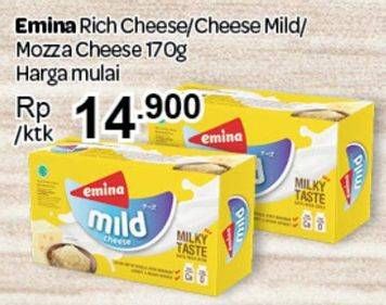 Promo Harga EMINA Cheese Stick Rich Cheese, Cheese Mild, Mozza Cheese 170 gr - Carrefour