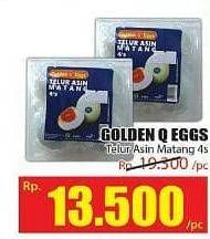 Promo Harga Golden Q Egg Telur Asin Matang 4 pcs - Hari Hari
