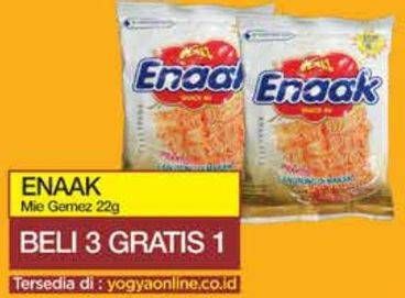 Promo Harga MIE GEMEZ ENAAK Snack Mi Premium 22 gr - Yogya