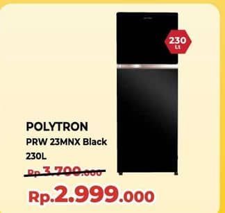 Promo Harga Polytron PRW 23MNX Kulkas 2 Pintu Belleza Jumbo 220 ltr - Yogya