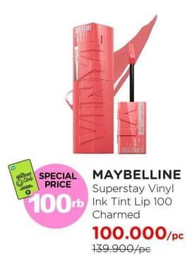 Promo Harga Maybelline Superstay Vinyl Ink 100 Charmed  - Watsons