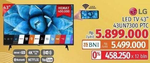 Promo Harga LG 43UN7300PTC | 43 inci 4K Smart UHD TV  - LotteMart