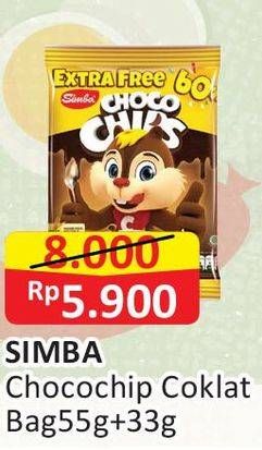 Promo Harga SIMBA Cereal Choco Chips Coklat 88 gr - Alfamart